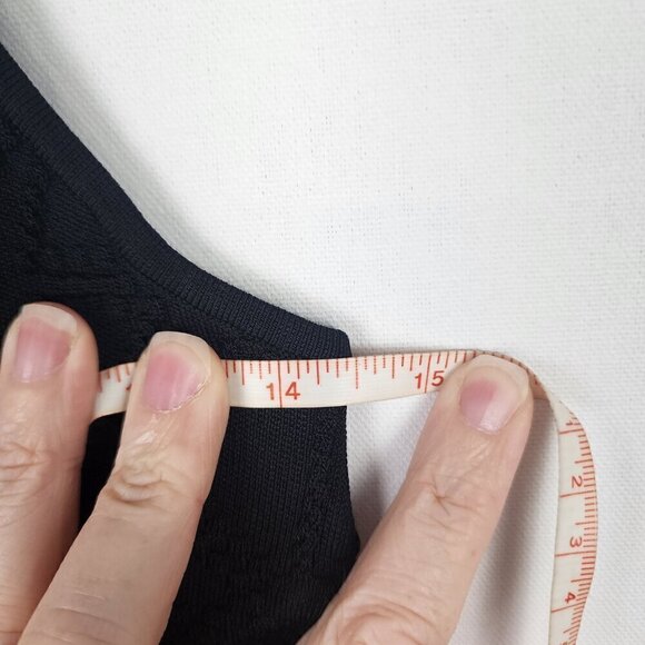 Guess Ponte Knit Peplum Open Back Blouse S - Picture 6 of 7